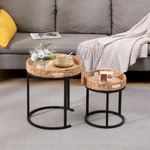 2pcs nesting tables round - tables, side