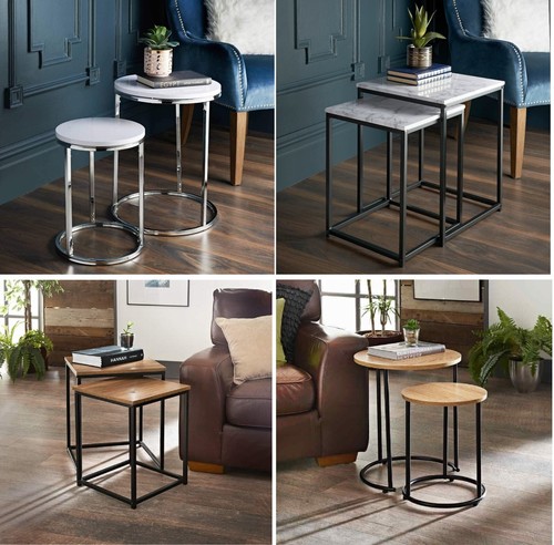 Square round nest tables - nest, of