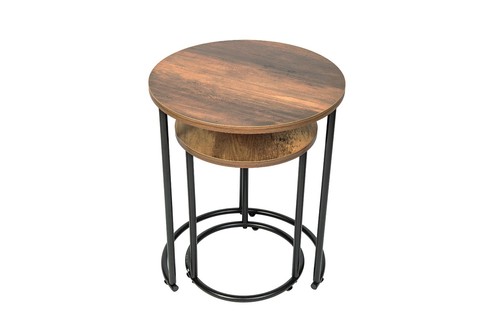 Round nesting table set 2 - nesting,