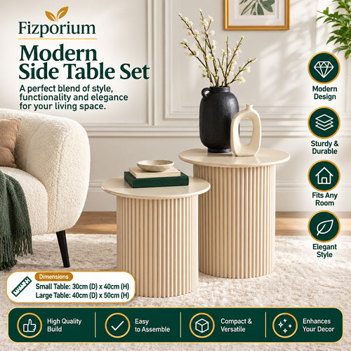 Set round side tables - set, of