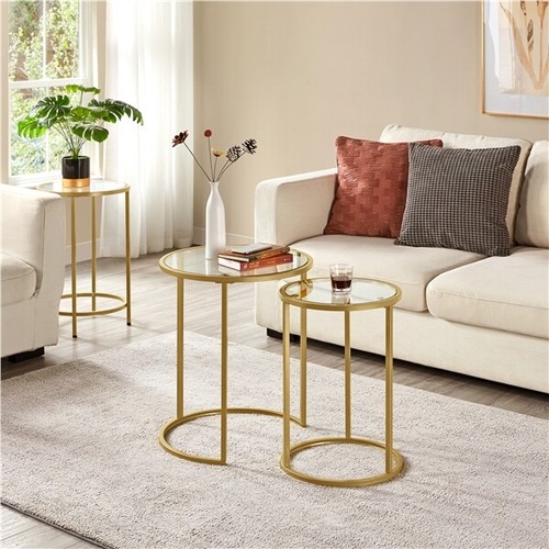 Round nesting side table end - round,