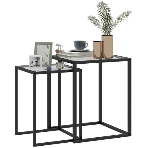 Homcom nesting tables set - nesting,
