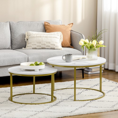 Coffee table set round - coffee, of