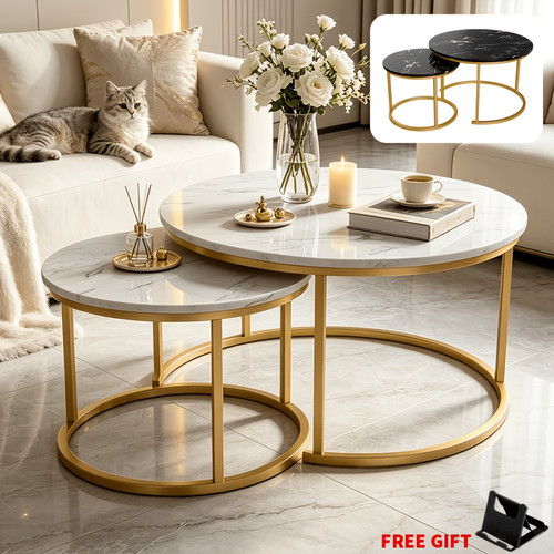 Nesting coffee tables set - coffee,