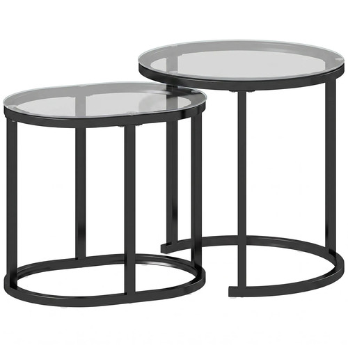 Homcom nest tables round - nest,