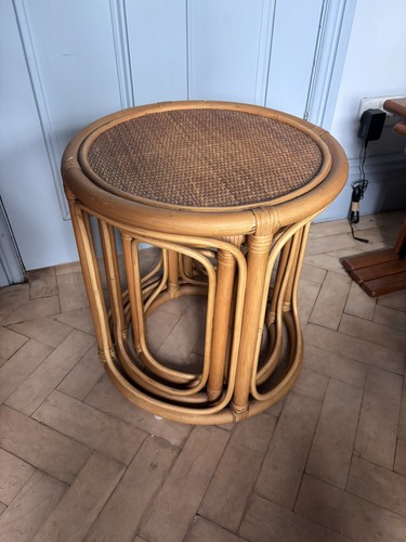 Bamboo and rattan round nest - rattan,