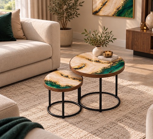 Luxury set round epoxy - luxury,