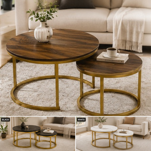 Nesting coffee tables set - coffee,