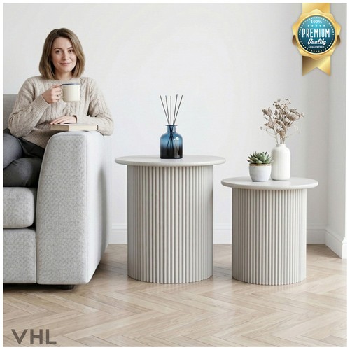 Round coffee tables beige - coffee,
