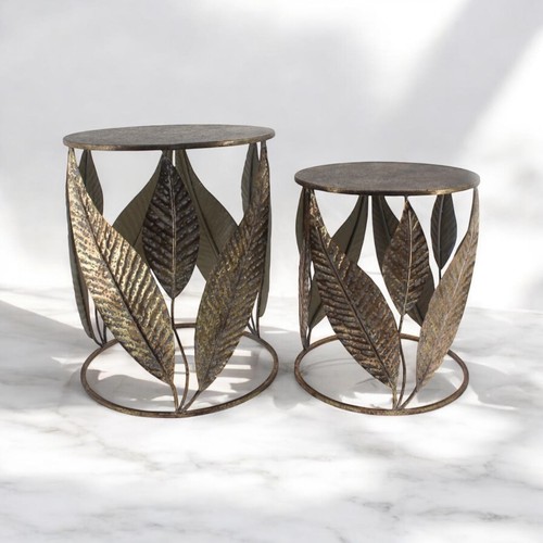 Msl gold leaf metal nest - nest, of
