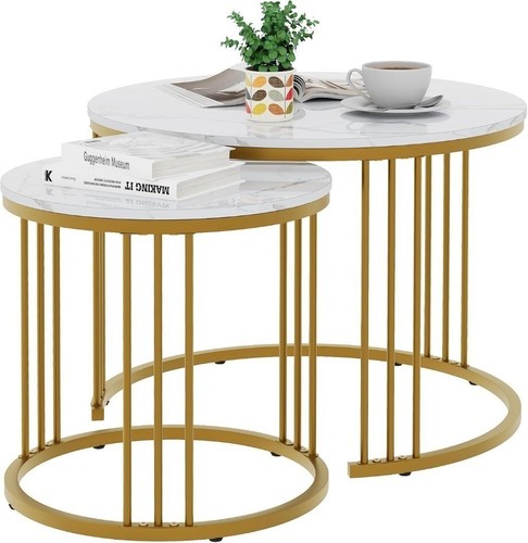Round nesting tables gold and - nesting,