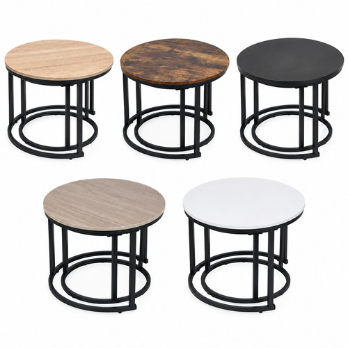 Nesting round coffee tables - nesting,