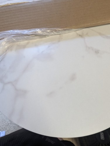 Round white marble - white, &