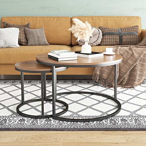 Nesting coffee tables set - coffee,