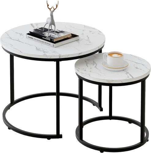 Round coffee tables set 2 - coffee, of