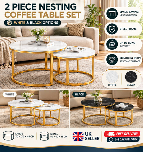 Nesting coffee tables set 2 - nesting, of
