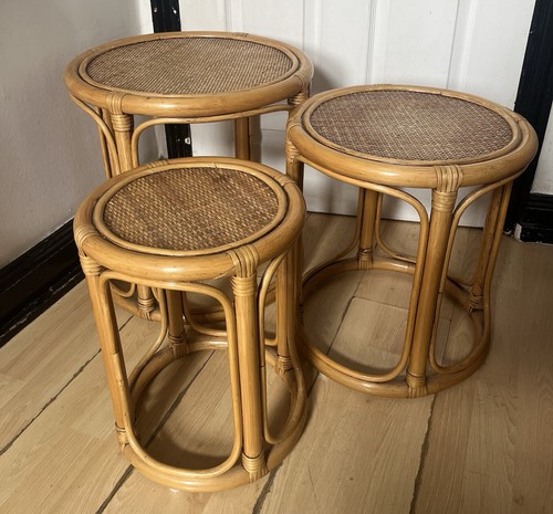 Vintage bamboo and cane - and, nest