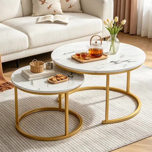 Nesting coffee tables set - coffee,