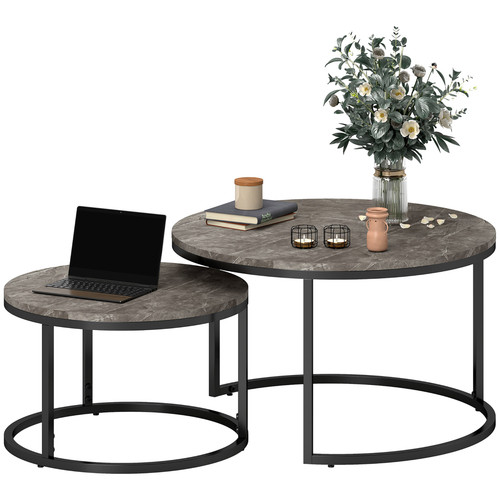 Homcom piece stacking coffee - 2,