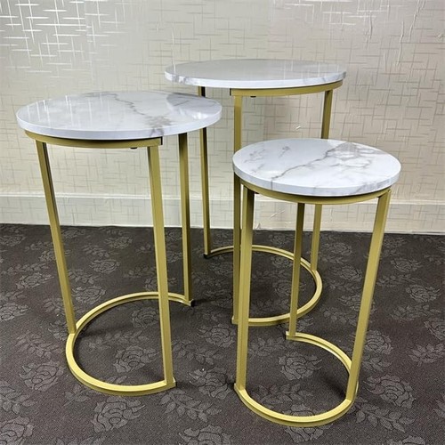 Set round wooden steel - set, 3